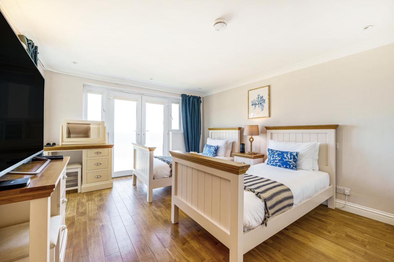 Carbis Bay - Luxury 3 Bed Penthouse Apartment With Sea Views Parking Sauna Balcony Kültér fotó