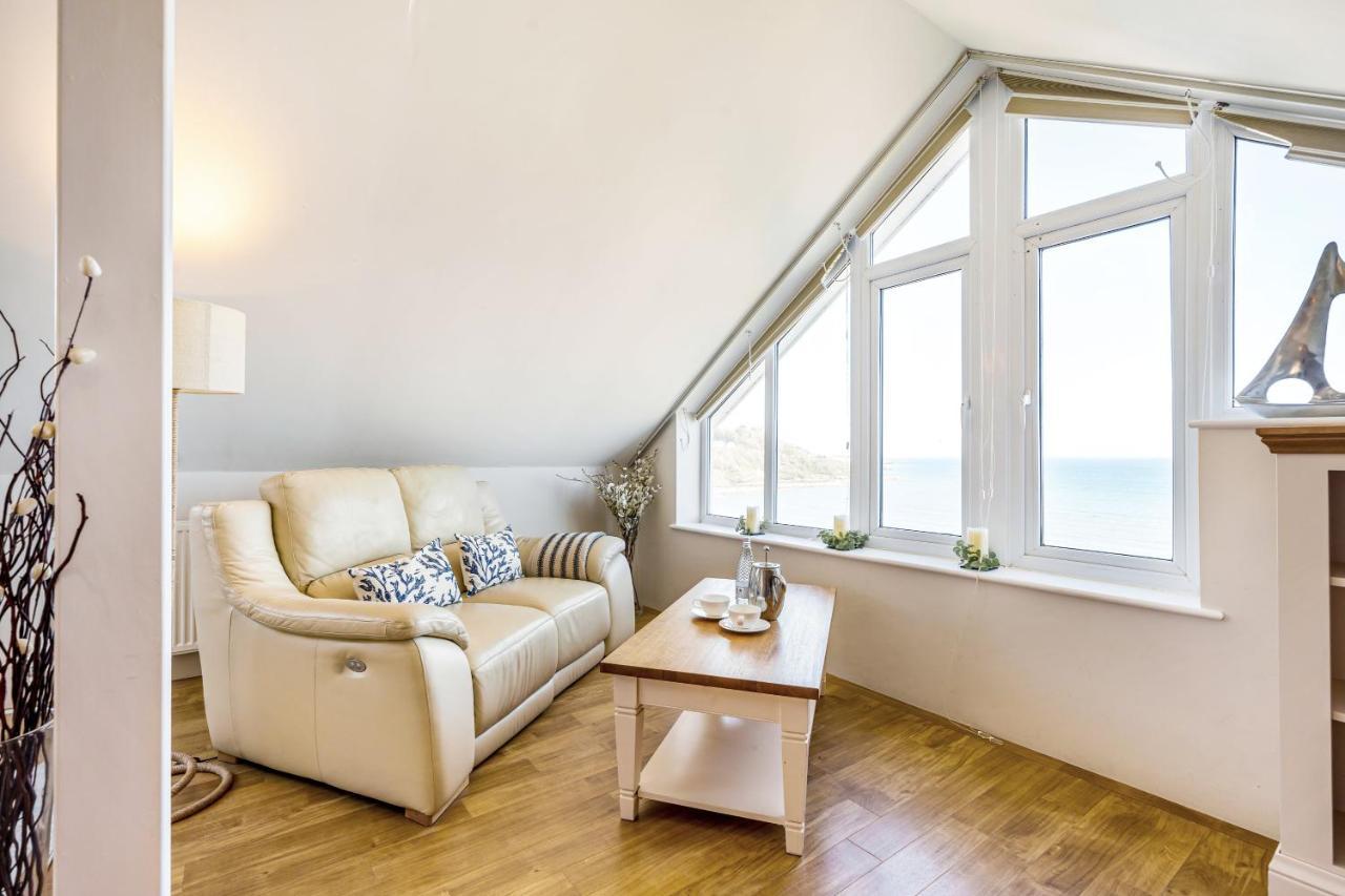 Carbis Bay - Luxury 3 Bed Penthouse Apartment With Sea Views Parking Sauna Balcony Kültér fotó