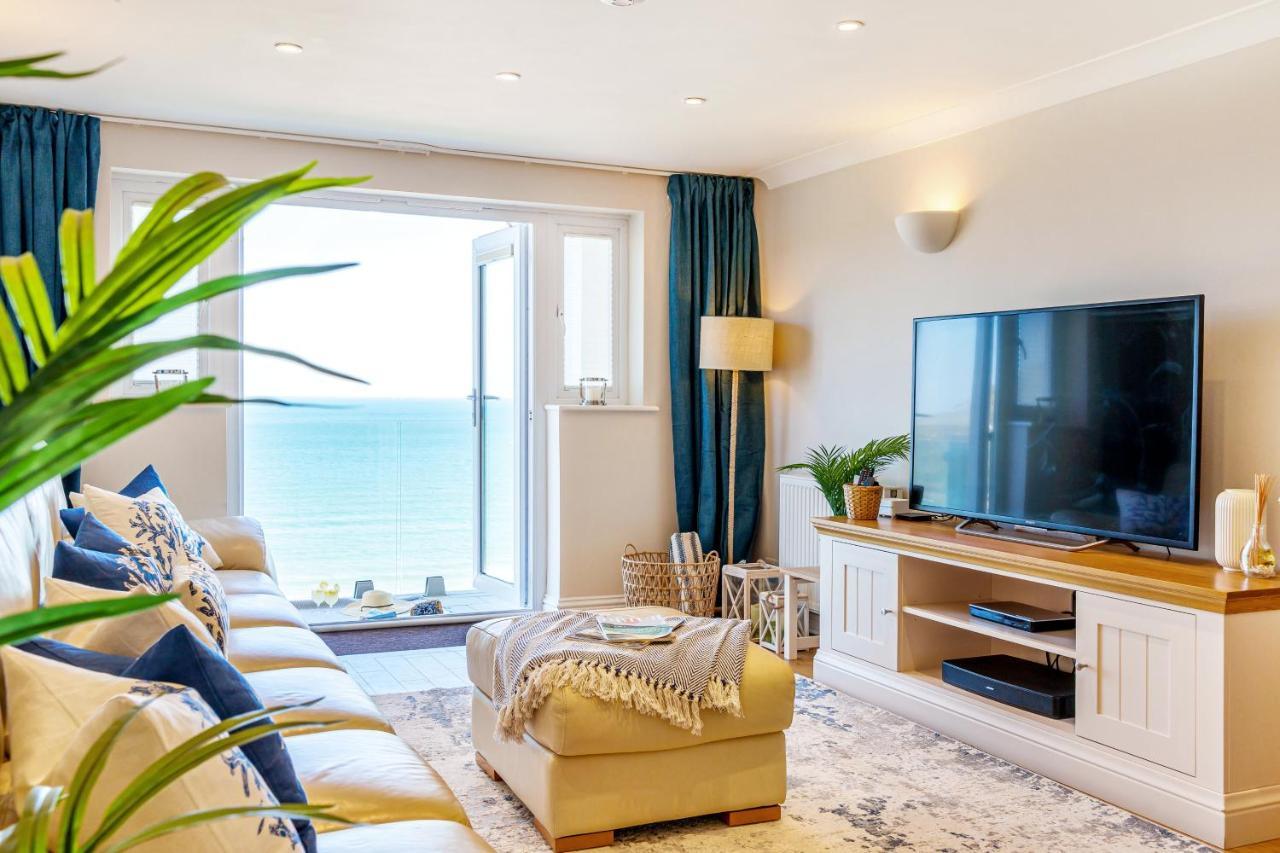 Carbis Bay - Luxury 3 Bed Penthouse Apartment With Sea Views Parking Sauna Balcony Kültér fotó