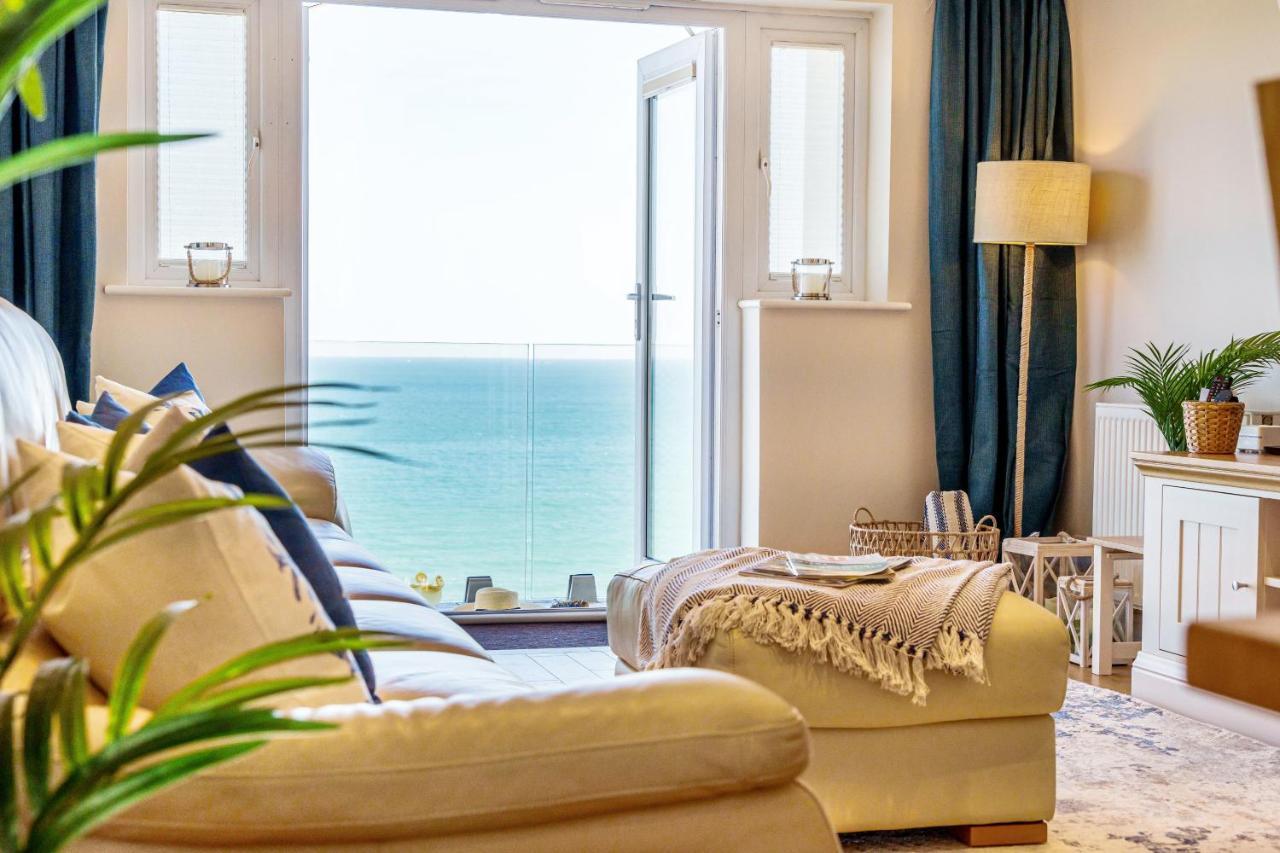 Carbis Bay - Luxury 3 Bed Penthouse Apartment With Sea Views Parking Sauna Balcony Kültér fotó
