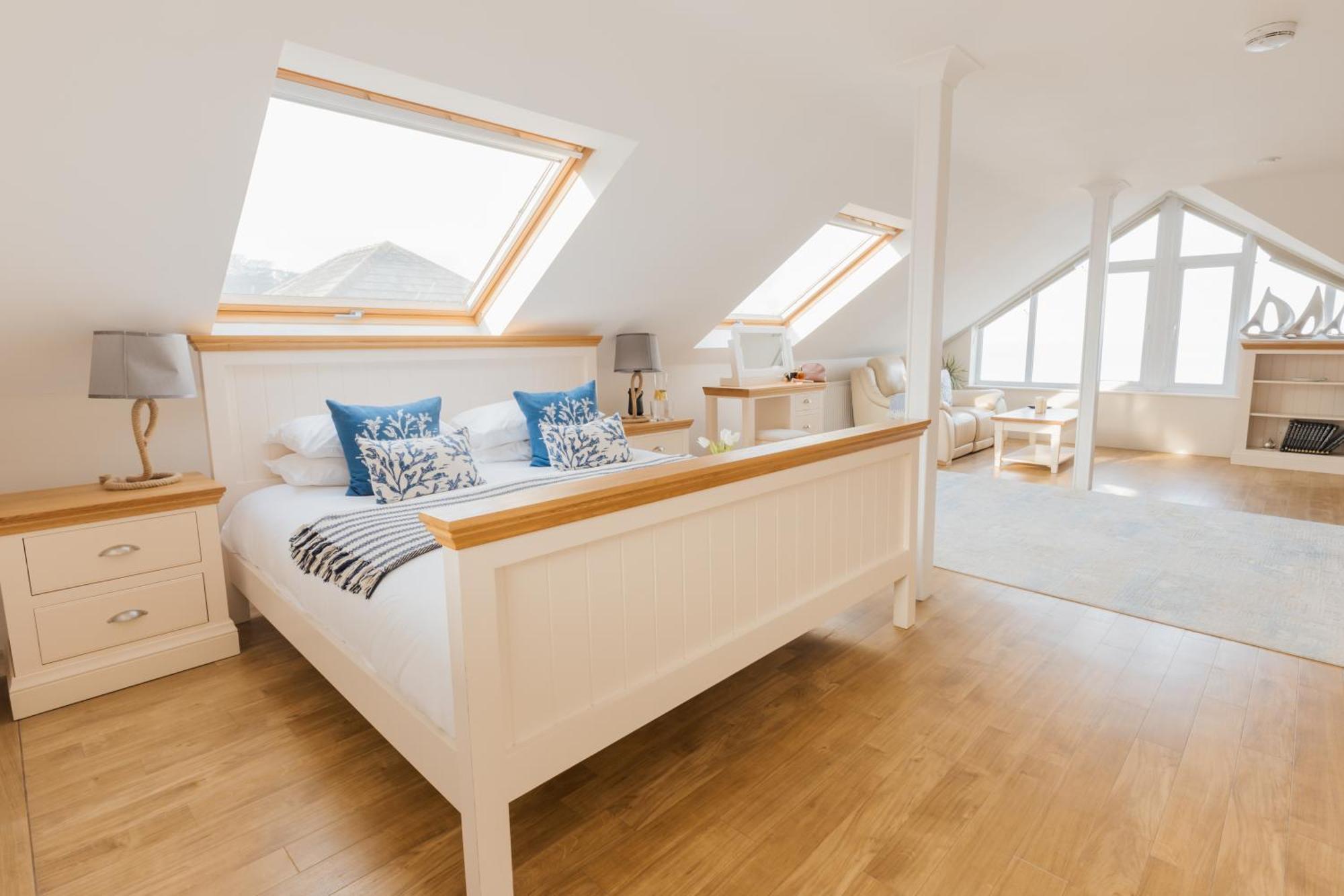 Carbis Bay - Luxury 3 Bed Penthouse Apartment With Sea Views Parking Sauna Balcony Kültér fotó